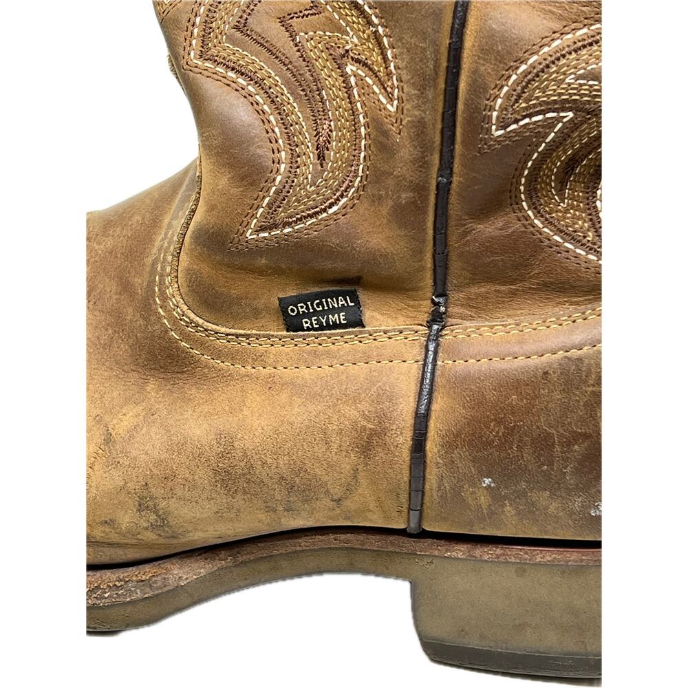 Original Reyme Square Toe Work Western Boots Mens 11.5 - Picture 3 of 8